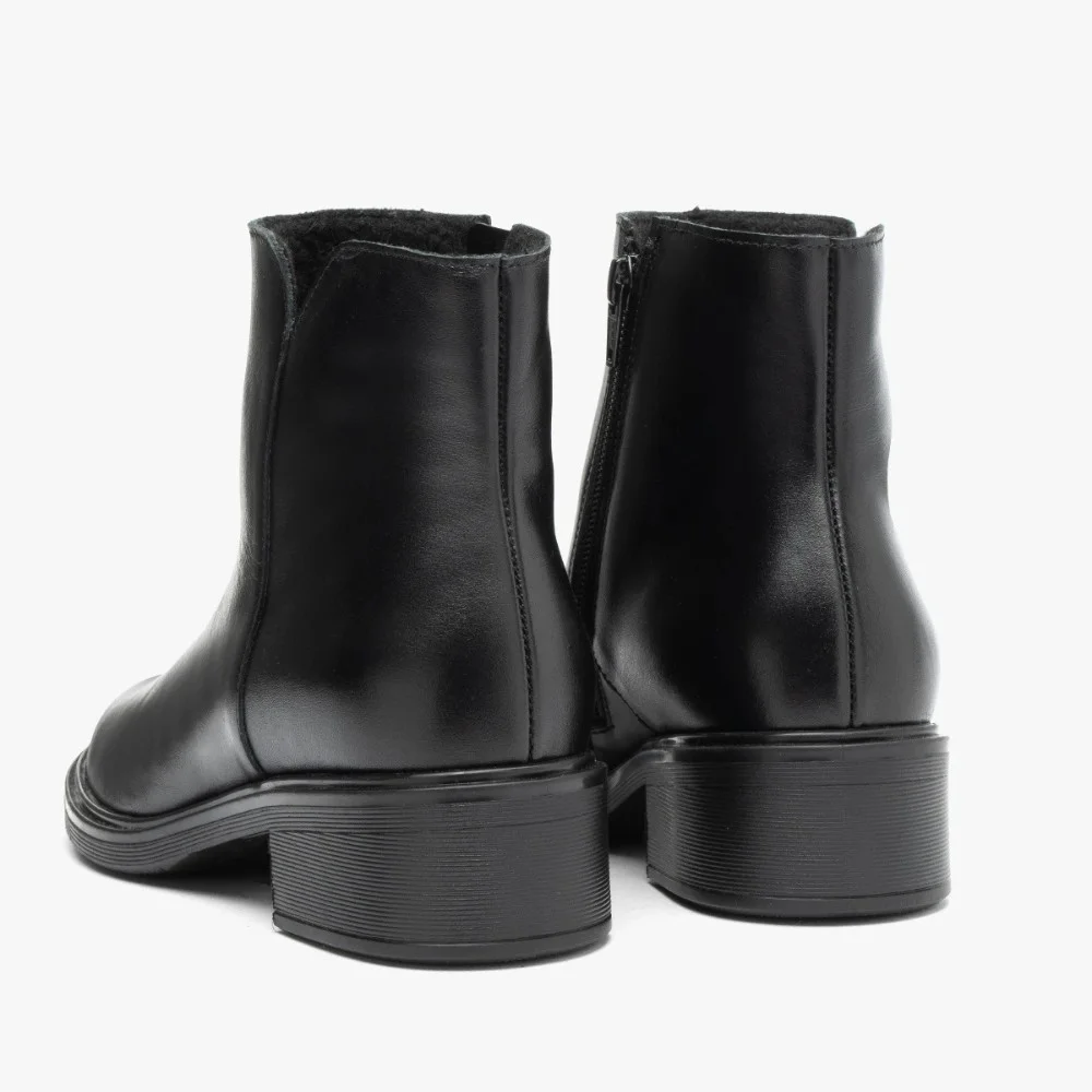 Жіночі чорні шкіряні черевики Rylko 3YY95 3YVL9-9TZ-38466 4WVA7 6020 — щоденний комфорт і стиль