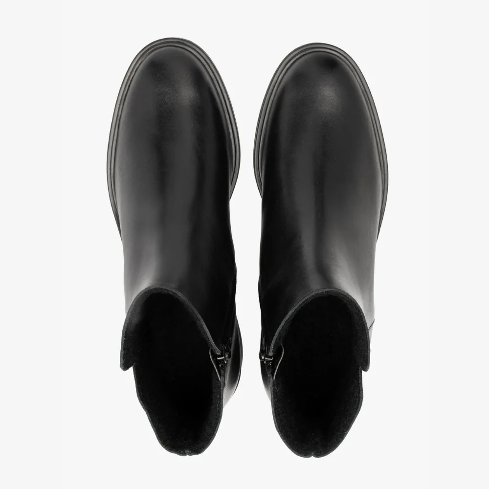 Жіночі чорні шкіряні черевики Rylko 3YY95 3YVL9-9TZ-38466 4WVA7 6020 — щоденний комфорт і стиль