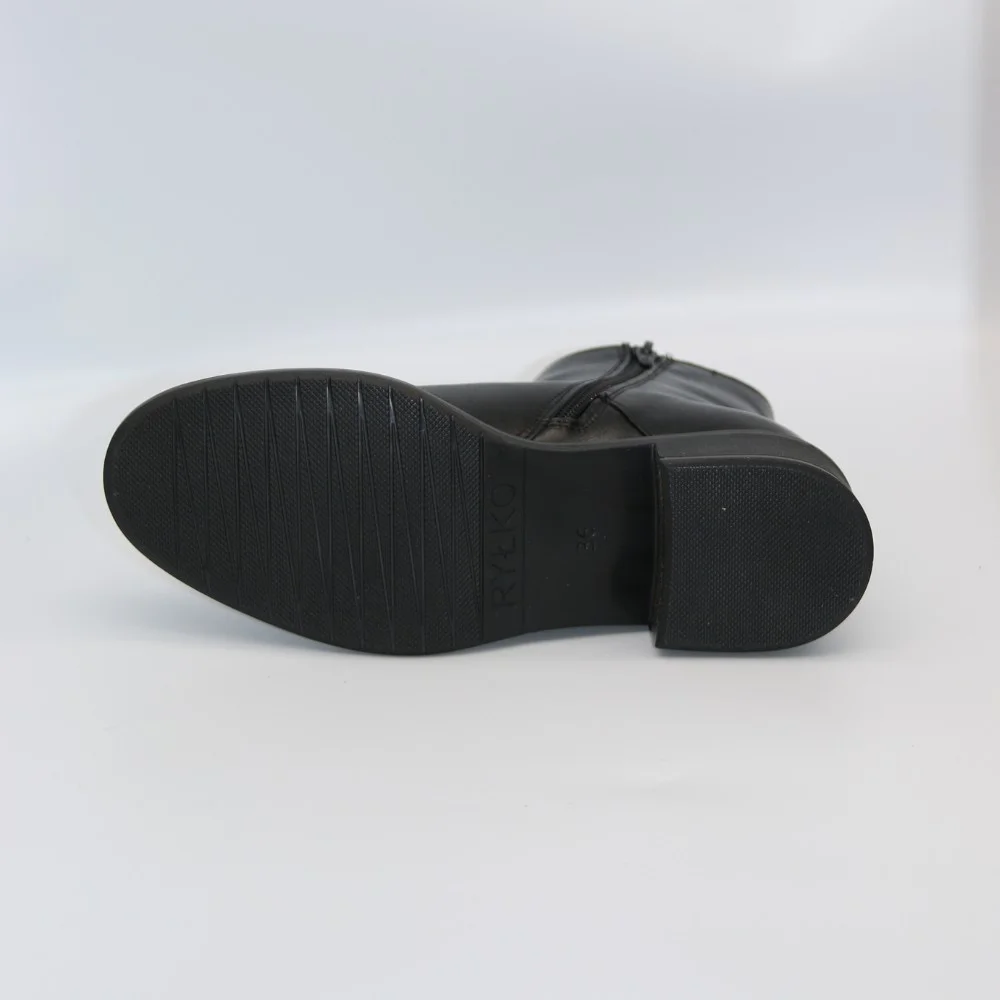 Жіночі чорні шкіряні черевики Rylko 3YY95 3YVL9-9TZ-38466 4WVA7 6020 — щоденний комфорт і стиль