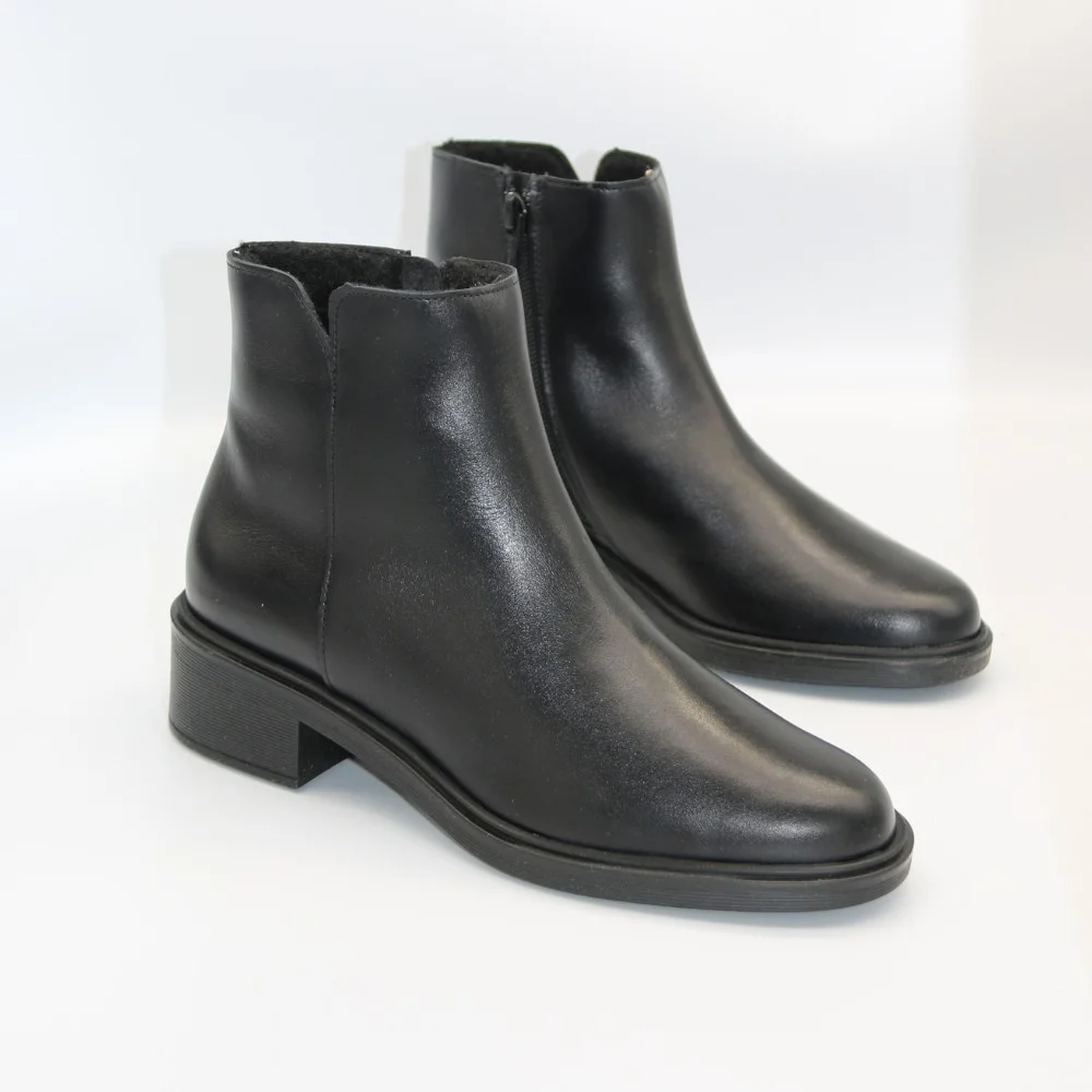 Жіночі чорні шкіряні черевики Rylko 3YY95 3YVL9-9TZ-38466 4WVA7 6020 — щоденний комфорт і стиль