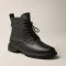 Women's black winter boots Allsy Lonza 202642 25A1Z021-1 BLACK 6023 made of genuine leather with wool insulation