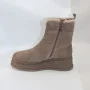Жіночі зимові черевики на танкетці Anna Lucci Lonza 204951 203243 192330 80923-8C GREY SUEDE 6027 з натуральної замші, бежеві