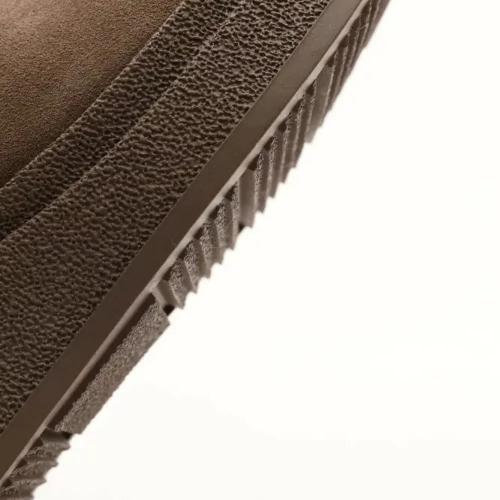 Жіночі зимові черевики на танкетці Anna Lucci Lonza 204951 203243 192330 80923-8C GREY SUEDE 6027 з натуральної замші, бежеві