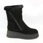 Жіночі зимові черевики на танкетці Anna Lucci з натуральної замші, чорні 202480 80923-15A BLACK SUEDE 6028