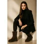 Жіночі коричневі зимові черевики на танкетці Anna Lucci 202478 80923-15B BROWN SUEDE 6029 натуральна замша
