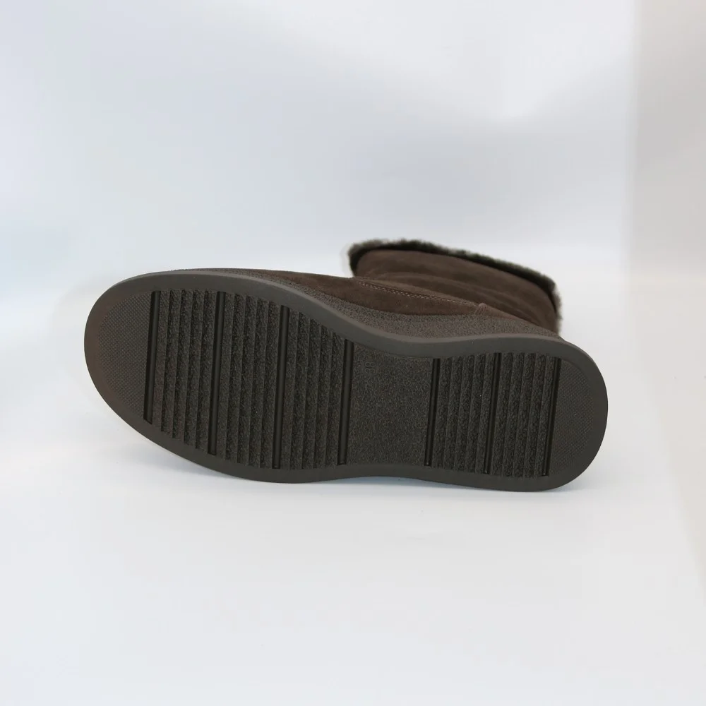 Жіночі коричневі зимові черевики на танкетці Anna Lucci 202478 80923-15B BROWN SUEDE 6029 натуральна замша