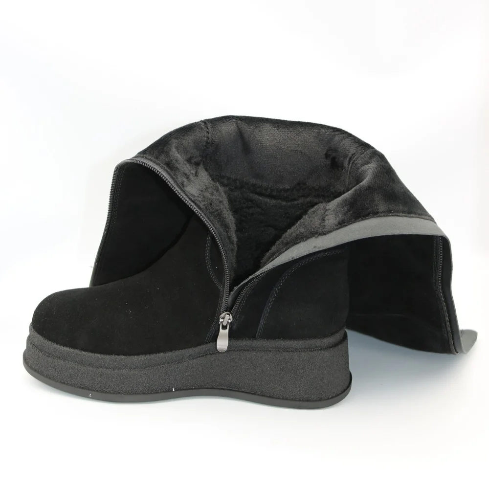 Жіночі чорні замшеві чоботи на платформі Anna Lucci 203255 80923-1B BLACK 6031 єврозима