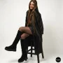 Чоботи Anna Lucci на платформі із замші - тепла зима 203255 80923-1B BLACK 6031