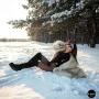 Чоботи Anna Lucci на платформі із замші - тепла зима 203255 80923-1B BLACK 6031