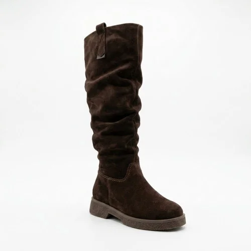 Women's winter chocolate boots Romax Comfort 8181-10v-E 6032 made of genuine suede with Eurowinter insulation