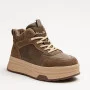 Жіночі зимові кросівки Allsy Lonza 203071 ARB-2B88-8M KHAKI 6034 хакі, висока платформа, вовняний утеплювач