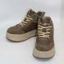 Жіночі зимові кросівки Allsy Lonza 203071 ARB-2B88-8M KHAKI 6034 хакі, висока платформа, вовняний утеплювач