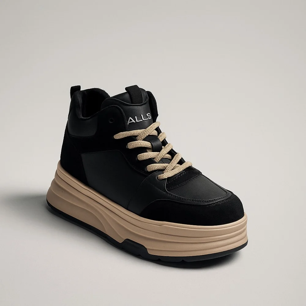 Женские зимние кроссовки Allsy Lonza 203062 BLACK 6035 черные, шерстяной утеплитель