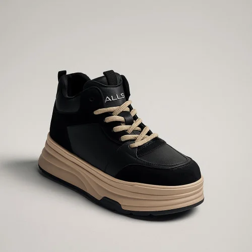 Women's winter sneakers Allsy Lonza 216022 203062 ARB-2B88-8M, BLACK 6035 black with wool insulation