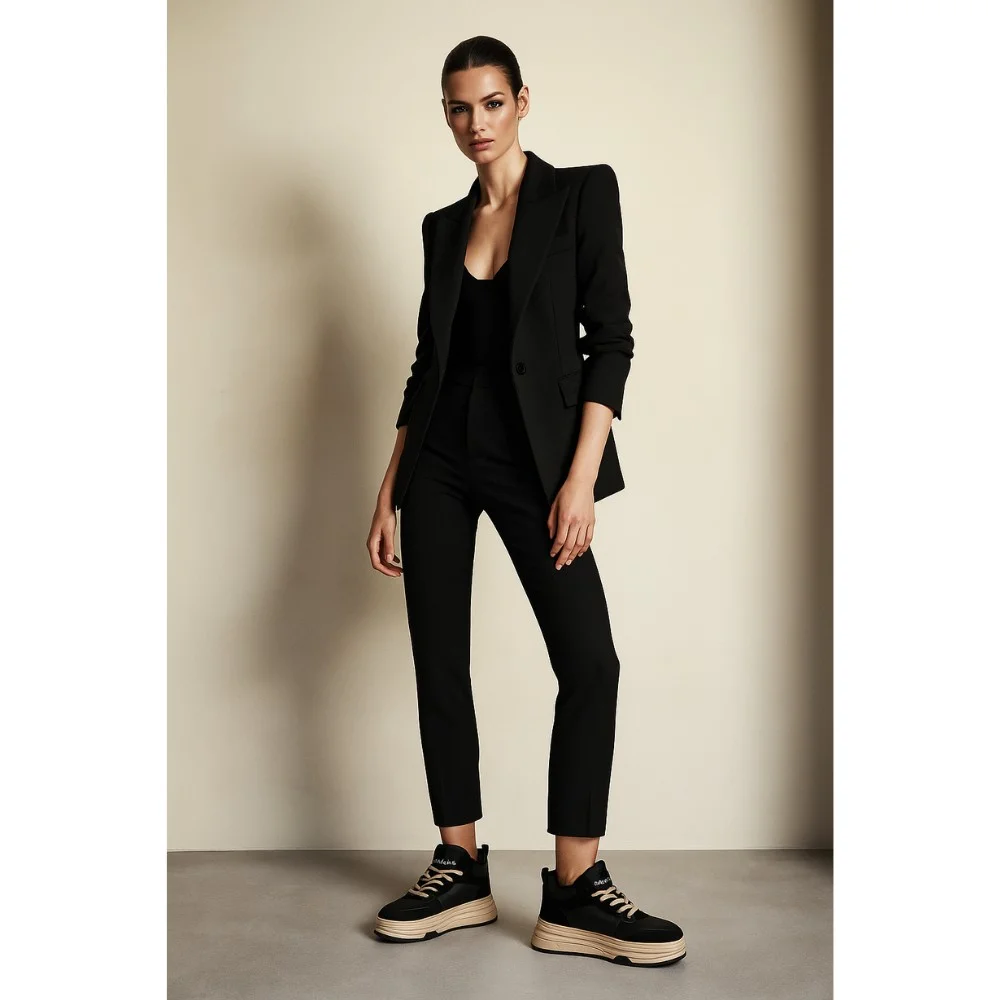 Женские зимние кроссовки Allsy Lonza 203062 BLACK 6035 черные, шерстяной утеплитель