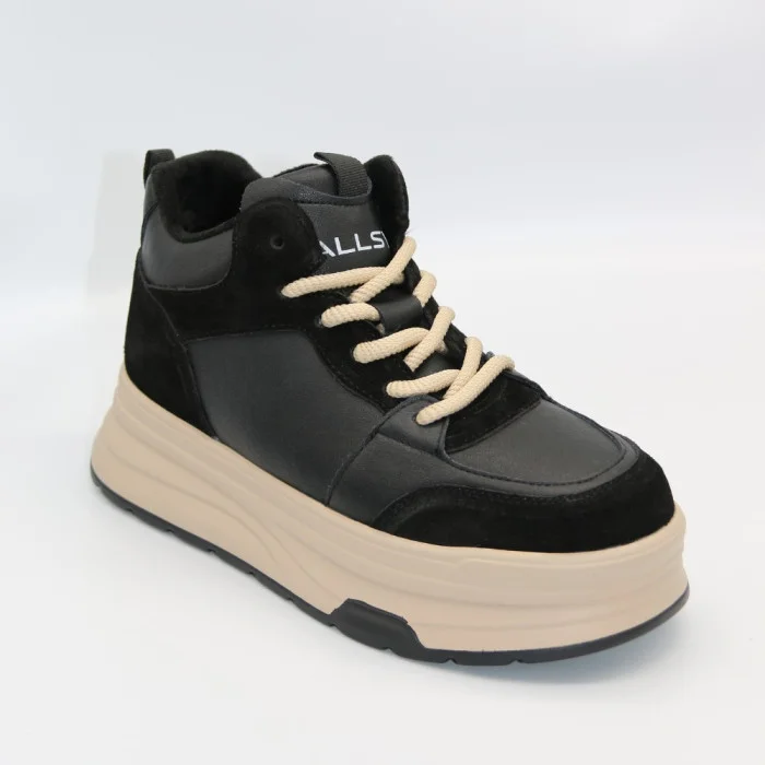 Women’s winter sneakers Allsy Lonza 216022 - black, wool lining