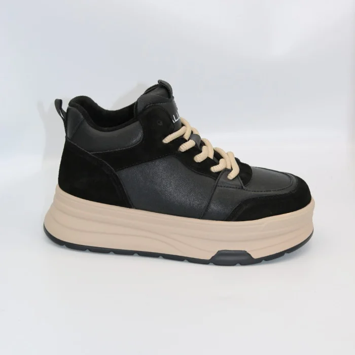 Women’s winter sneakers Allsy Lonza 216022 - black, wool lining