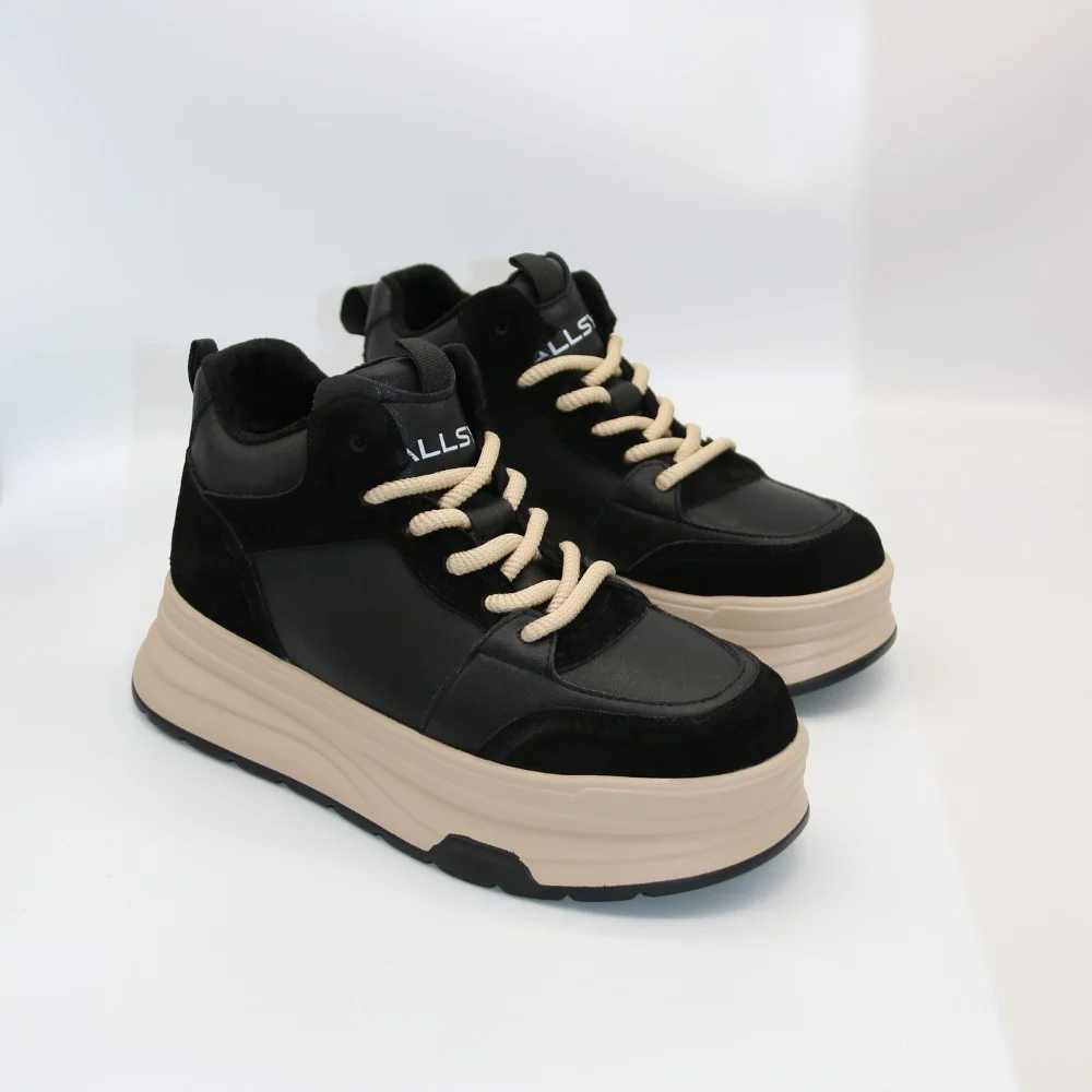 Женские зимние кроссовки Allsy Lonza 203062 BLACK 6035 черные, шерстяной утеплитель