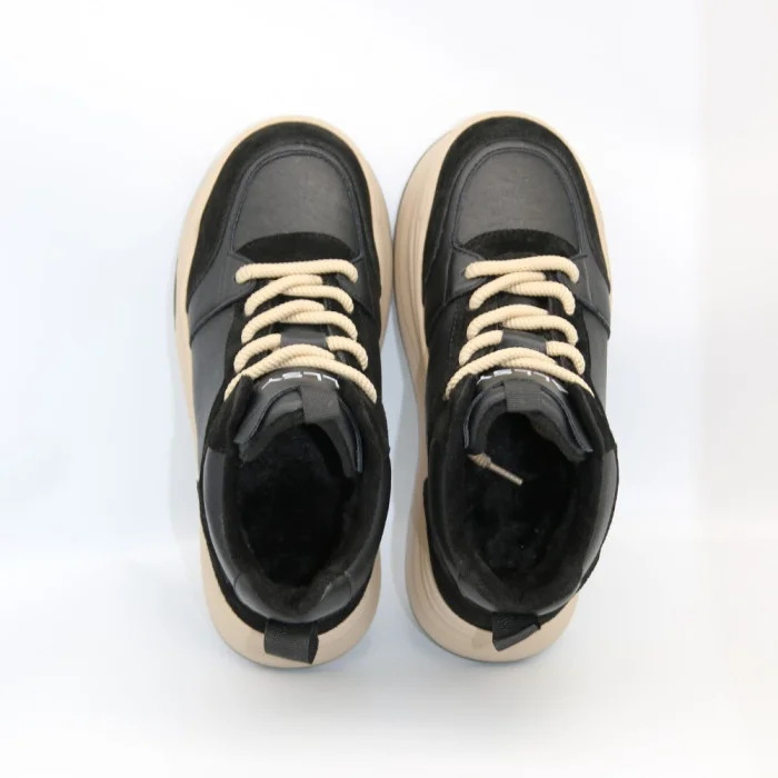 Women’s winter sneakers Allsy Lonza 216022 - black, wool lining