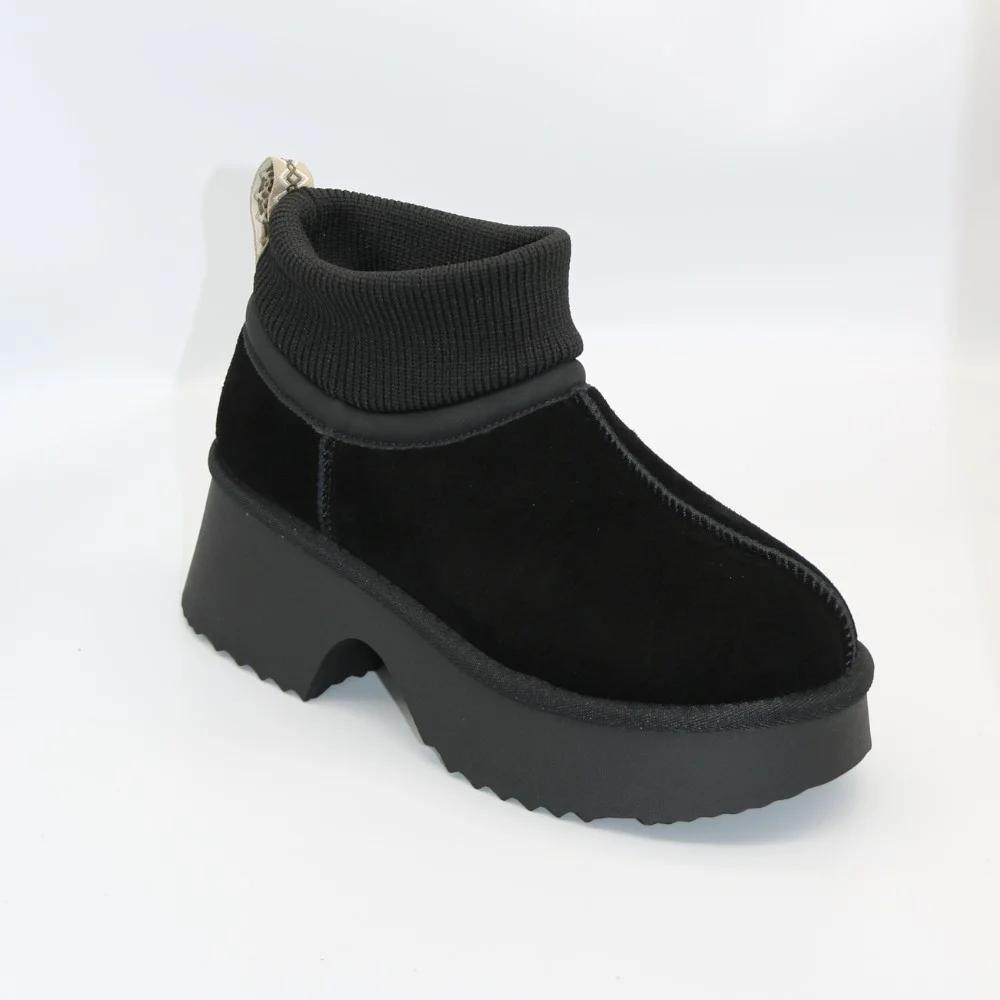 Жіночі зимові уггі на підборах Allsy Lonza 204971 201669 8752-1 BLACK 6037 з вовняним утеплювачем