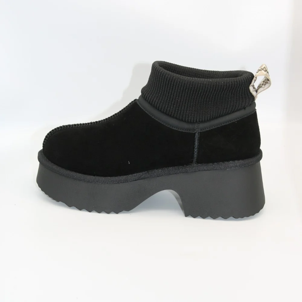 Жіночі зимові уггі на підборах Allsy Lonza 204971 201669 8752-1 BLACK 6037 з вовняним утеплювачем