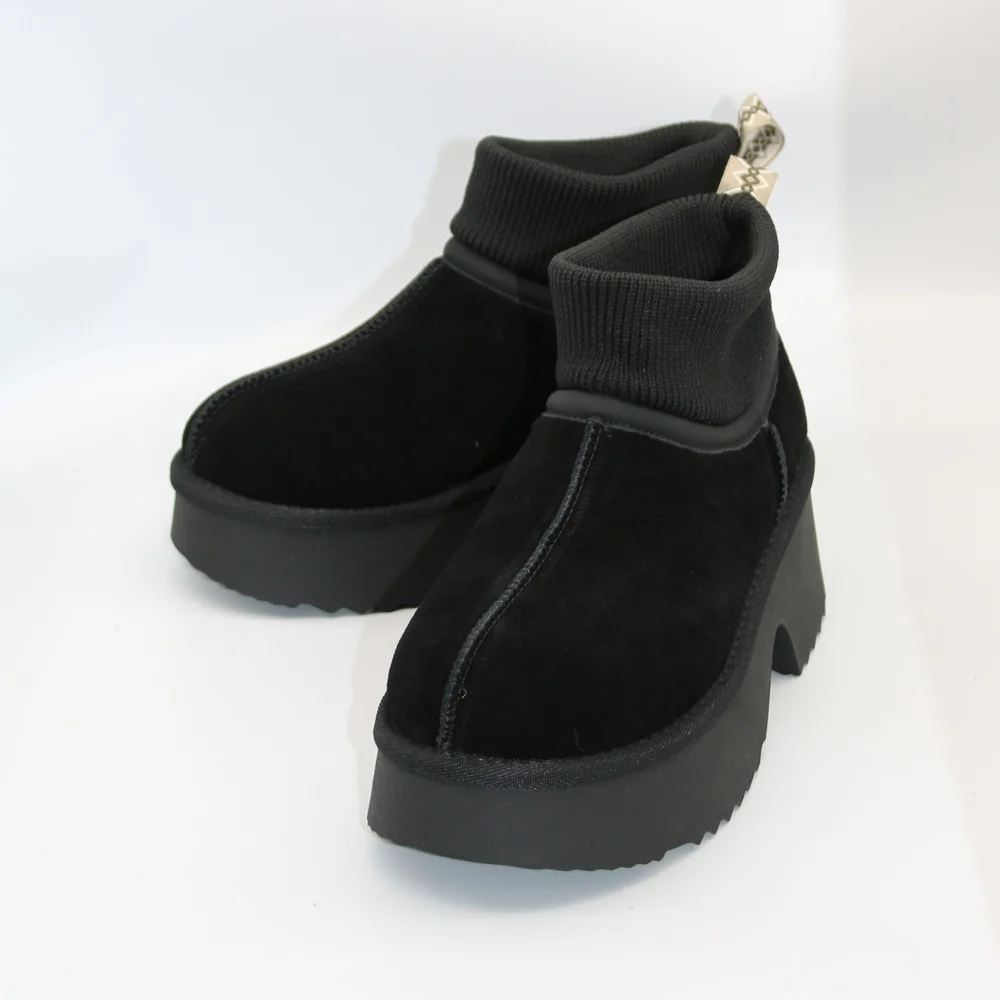 Жіночі зимові уггі на підборах Allsy Lonza 204971 201669 8752-1 BLACK 6037 з вовняним утеплювачем