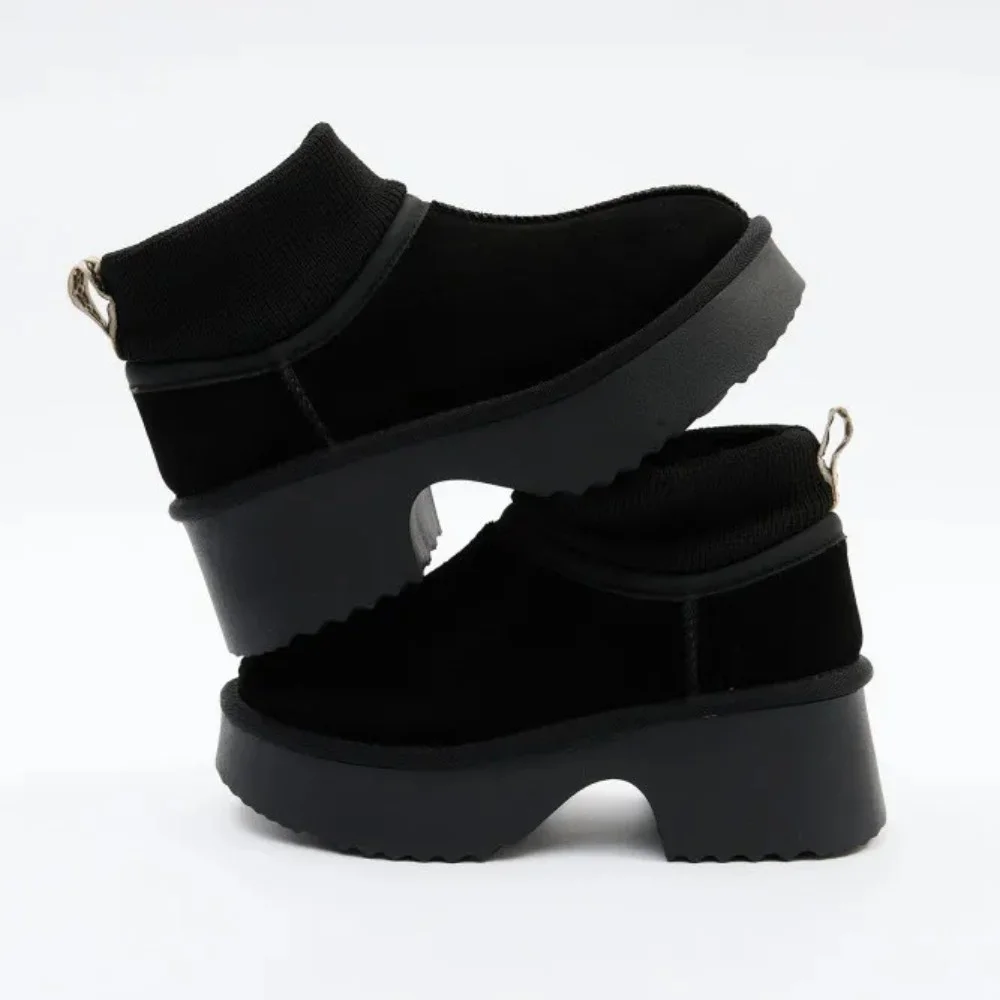 Жіночі зимові уггі на підборах Allsy Lonza 204971 201669 8752-1 BLACK 6037 з вовняним утеплювачем