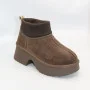 Женские зимние угги на каблуке Allsy Lonza 204972 201676 8752-3 BROWN 6038