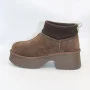 Женские зимние угги на каблуке Allsy Lonza 204972 201676 8752-3 BROWN 6038