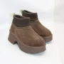 Женские зимние угги на каблуке Allsy Lonza 204972 201676 8752-3 BROWN 6038
