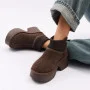 Женские зимние угги на каблуке Allsy Lonza 204972 201676 8752-3 BROWN 6038