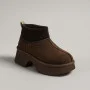 Женские зимние угги на каблуке Allsy Lonza 204972 201676 8752-3 BROWN 6038