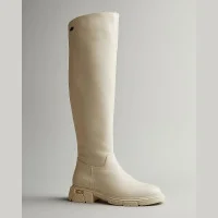 Женские молочные сапоги-ботфорты ROMAX COMFORT 5090-2E 6039 из натуральной кожи с утеплением Еврозима