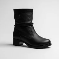 Women's winter anatomical half-boots AXEL 4417-6042 black for wide feet from a Polish factory