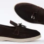 Women’s suede loafers Loro Piana Summer Charms Walk, chocolate - 206182 206182 1098ТZ-E 340-3041-36 C 6043