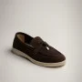Women’s suede loafers Loro Piana Summer Charms Walk, chocolate - 206182 206182 1098ТZ-E 340-3041-36 C 6043