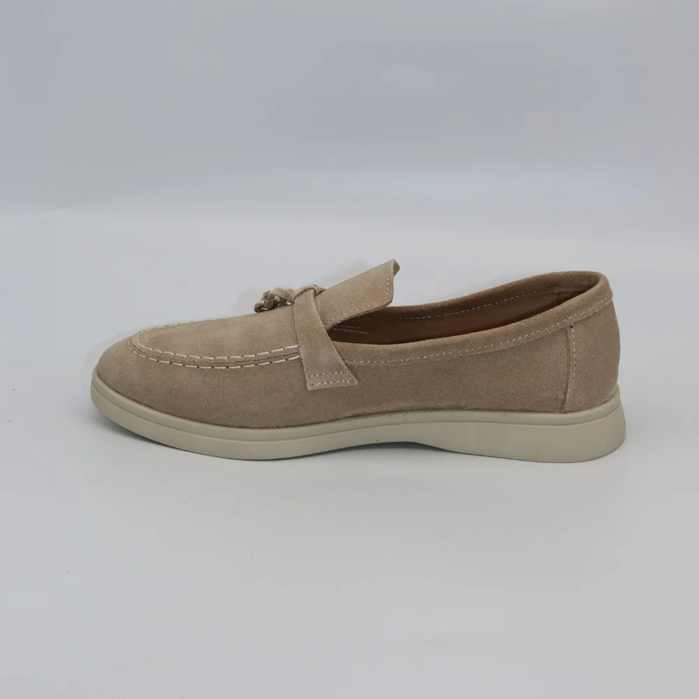 Бежеві замшеві лофери Loro Piana Summer Charms Walk 206180 1098TZ-A 340-3041-11 C 6044