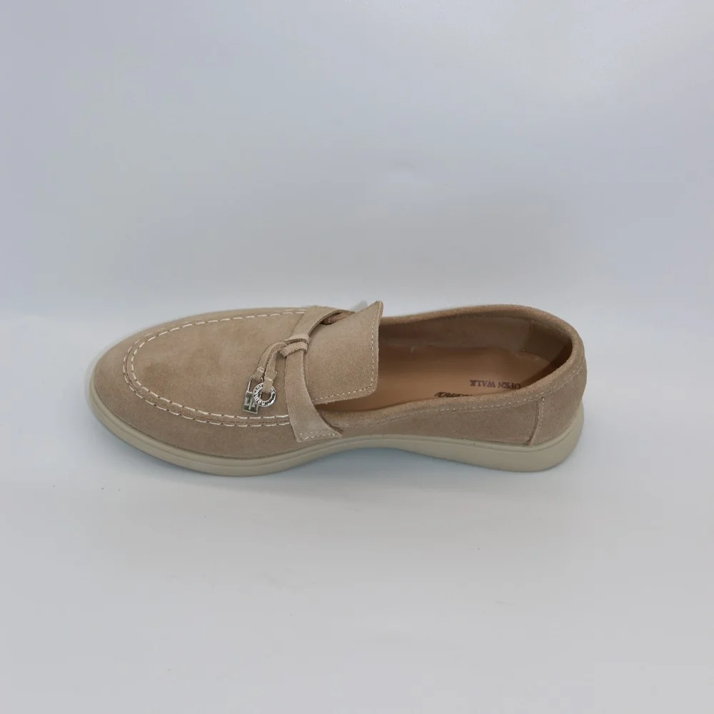 Бежеві замшеві лофери Loro Piana Summer Charms Walk 206180 1098TZ-A 340-3041-11 C 6044