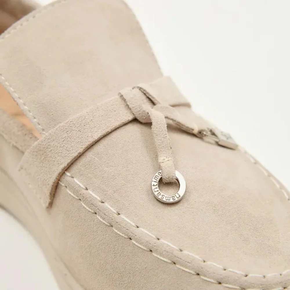 Бежеві замшеві лофери Loro Piana Summer Charms Walk 206180 1098TZ-A 340-3041-11 C 6044