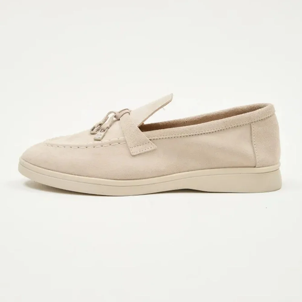 Бежеві замшеві лофери Loro Piana Summer Charms Walk 206180 1098TZ-A 340-3041-11 C 6044