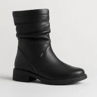 Women's winter half-boots AXEL 4470 CZARNY 6046 made of genuine leather with wool insulation for wide feet from a Polish factory