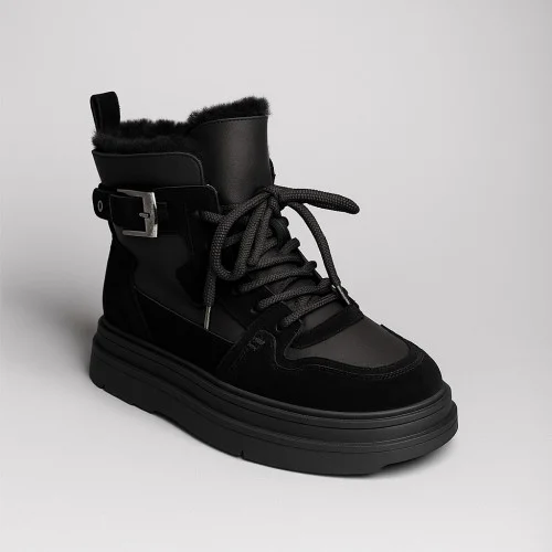 Женские зимние ботинки Allsy Lonza 204424, 202686 269008-1 black 6050 черные с утеплением из натуральной шерсти Женские зимние ботинки Allsy Lonza 204424, 202686 269008-1 black 6050 черные с утеплением из натуральной шерсти