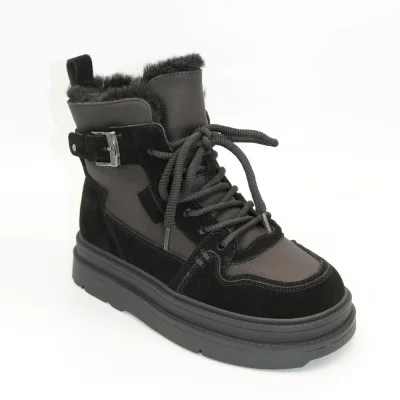 Women's winter boots Allsy Lonza 204424, 202686 204902 269008-1 black 6050 black with natural wool insulation