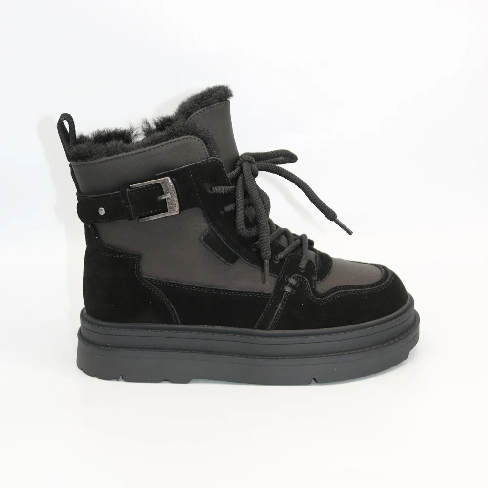 Женские зимние ботинки Allsy Lonza 204424, 269008-1 black 6050 с шерстяным утеплителем