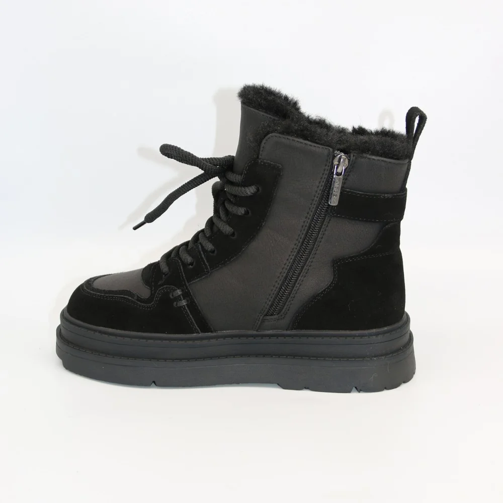 Женские зимние ботинки Allsy Lonza 204424, 269008-1 black 6050 с шерстяным утеплителем