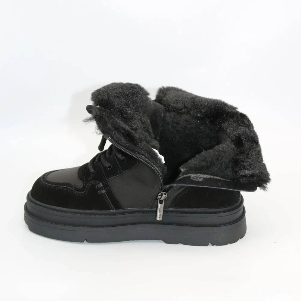 Женские зимние ботинки Allsy Lonza 204424, 269008-1 black 6050 с шерстяным утеплителем
