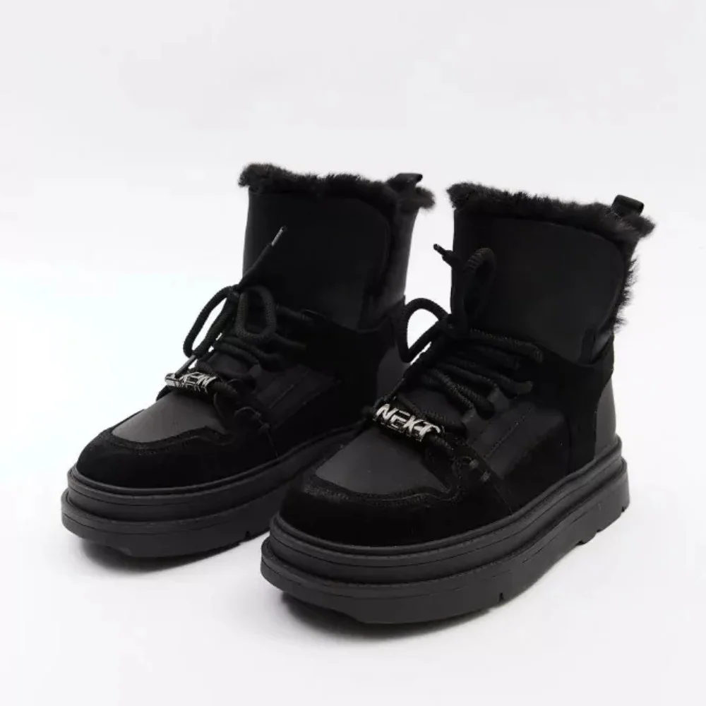 Женские зимние ботинки Allsy Lonza 204424, 269008-1 black 6050 с шерстяным утеплителем