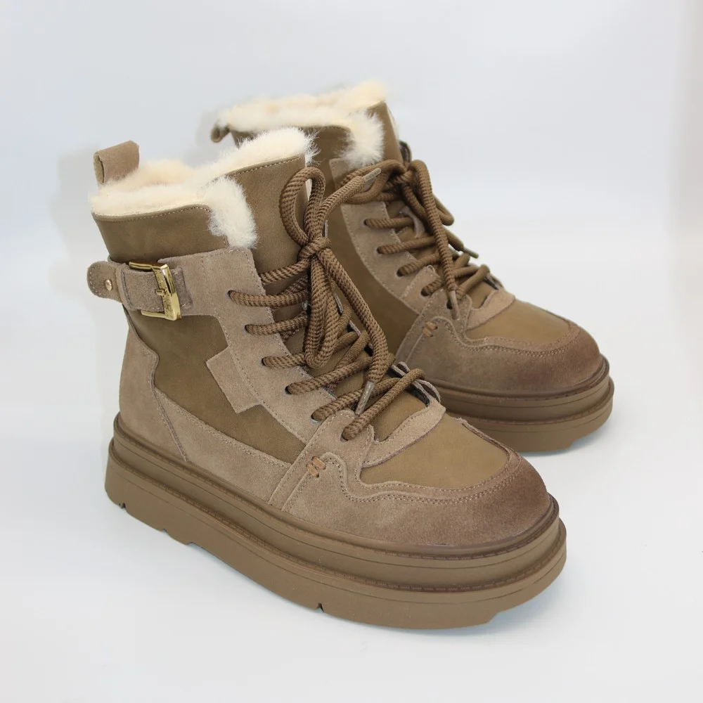 Winter Boots Allsy Lonza 204903 204720 202687 269008-3 Beige Wool Lined