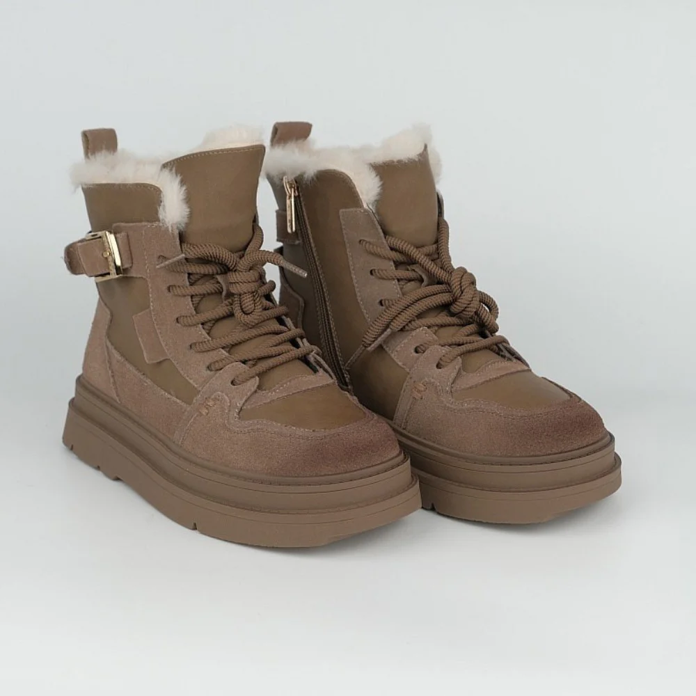 Winter Boots Allsy Lonza 204903 204720 202687 269008-3 Beige Wool Lined