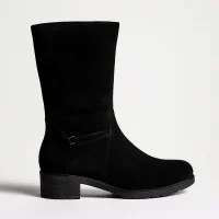 Women's black winter half-boots ROMAX COMFORT 6037-4zim 6053 with natural wool insulation